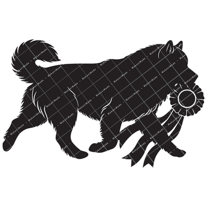 Rosette Winner Alaskan Malamute Decal