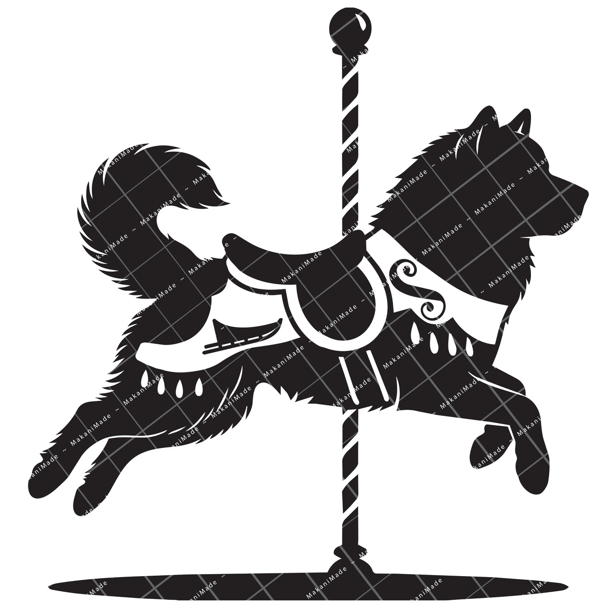 Carousel Alaskan Malamute Decal