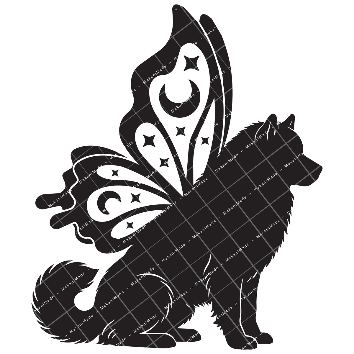 Butterfly Wing Alaskan Malamute Decal