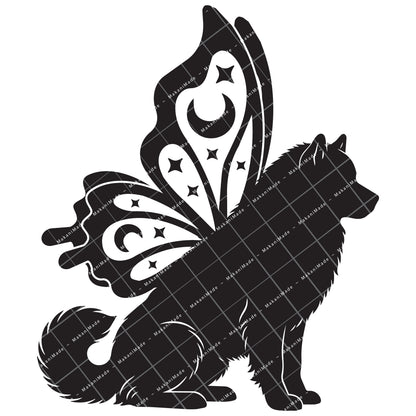 Butterfly Wing Alaskan Malamute Decal