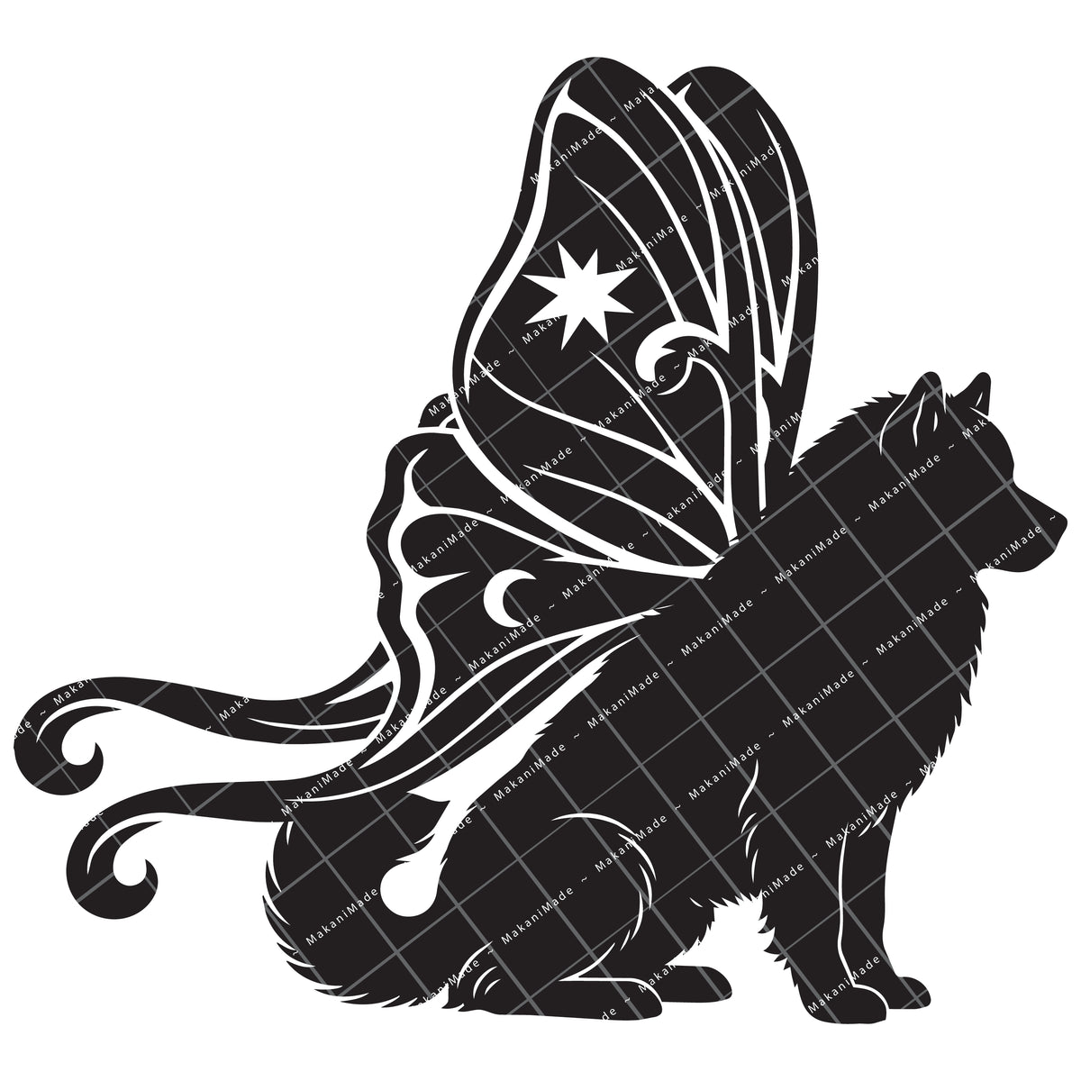 Moth Wing Alaskan Malamute Decal
