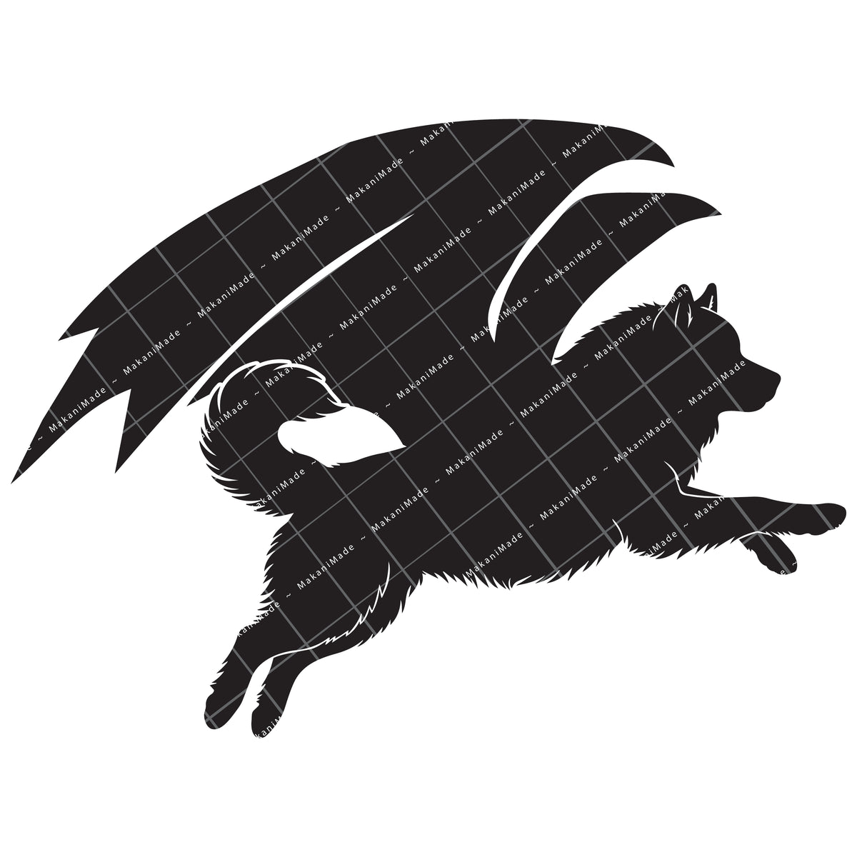 Leaping Dragon Alaskan Malamute Decal