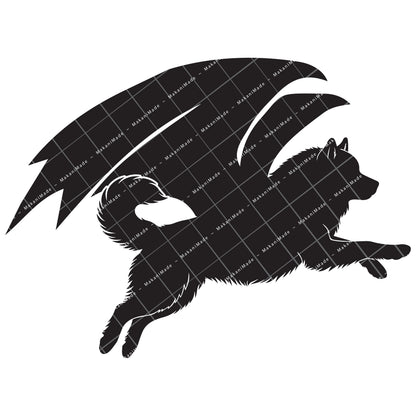 Leaping Dragon Alaskan Malamute Decal