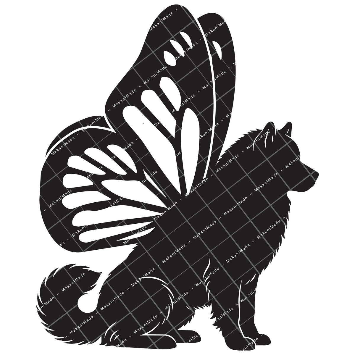 Monarch Wing Alaskan Malamute Decal