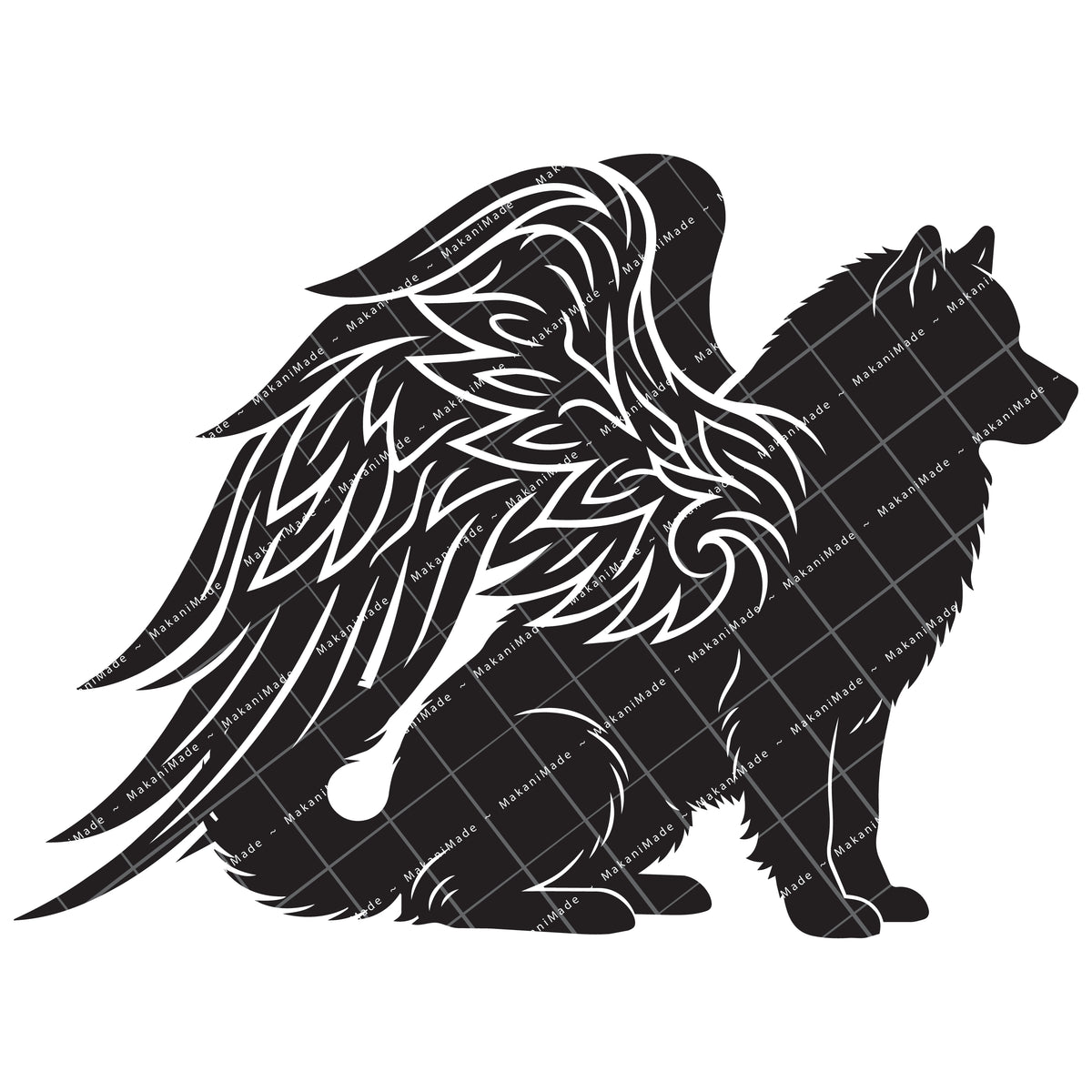 Angel Wing Alaskan Malamute Decal