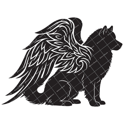Angel Wing Alaskan Malamute Decal