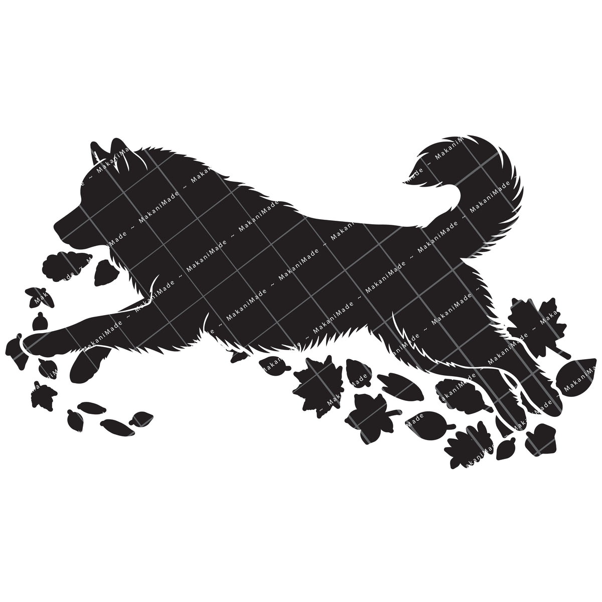 Fall Leaves Alaskan Malamute Decal
