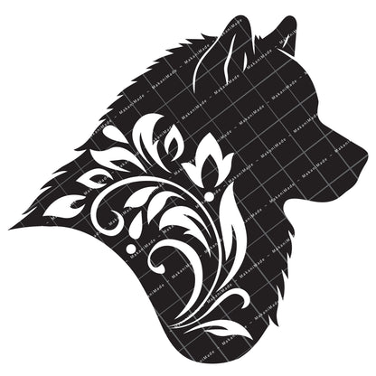 Profile Cutout Alaskan Malamute Decal