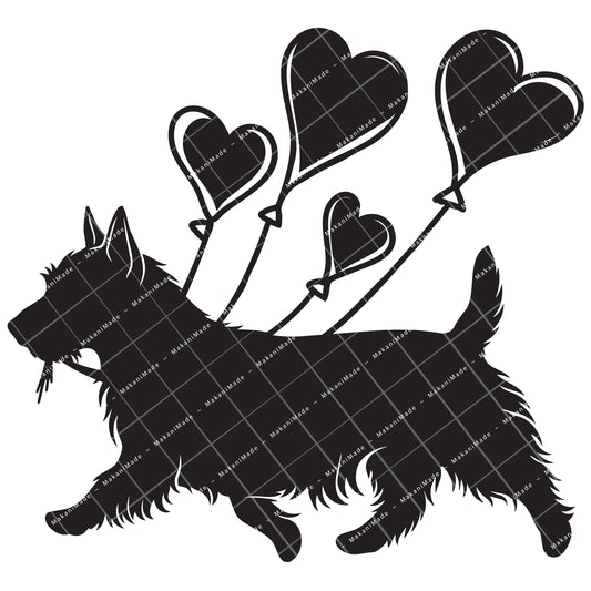 Heart Balloon Australian Terrier Decal