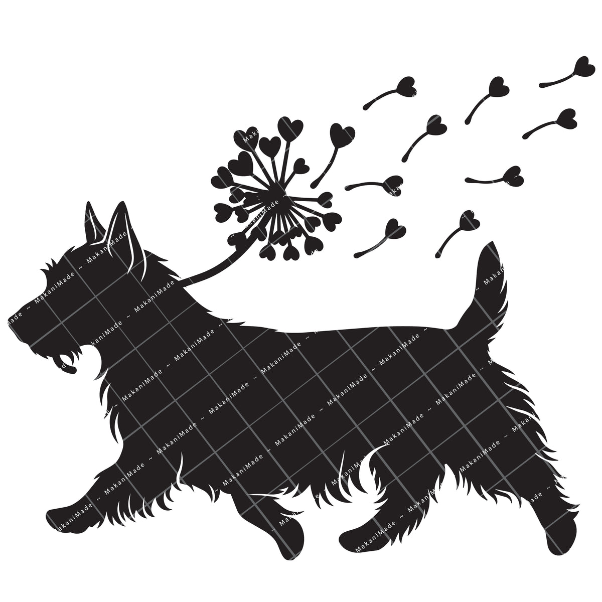Dandelion Fluff Australian Terrier Decal