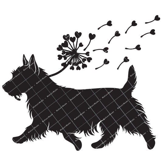 Dandelion Fluff Australian Terrier Decal