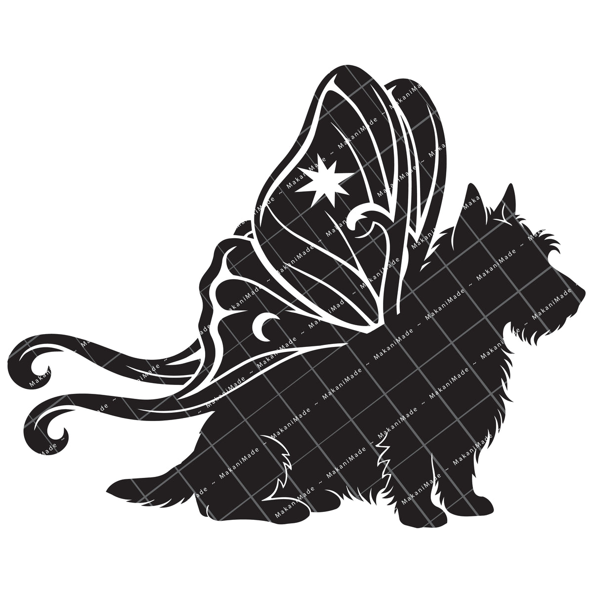 Moth Wing Australian Terrier Decal