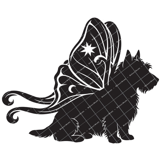 Moth Wing Australian Terrier Decal