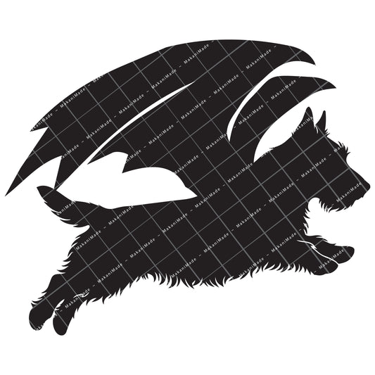 Leaping Dragon Australian Terrier Decal