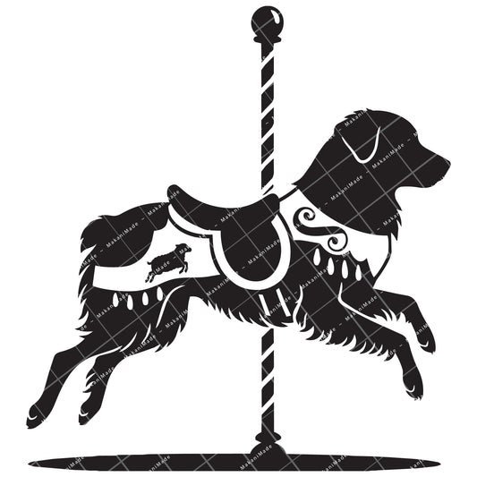 Carousel Australian Shepherd Decal