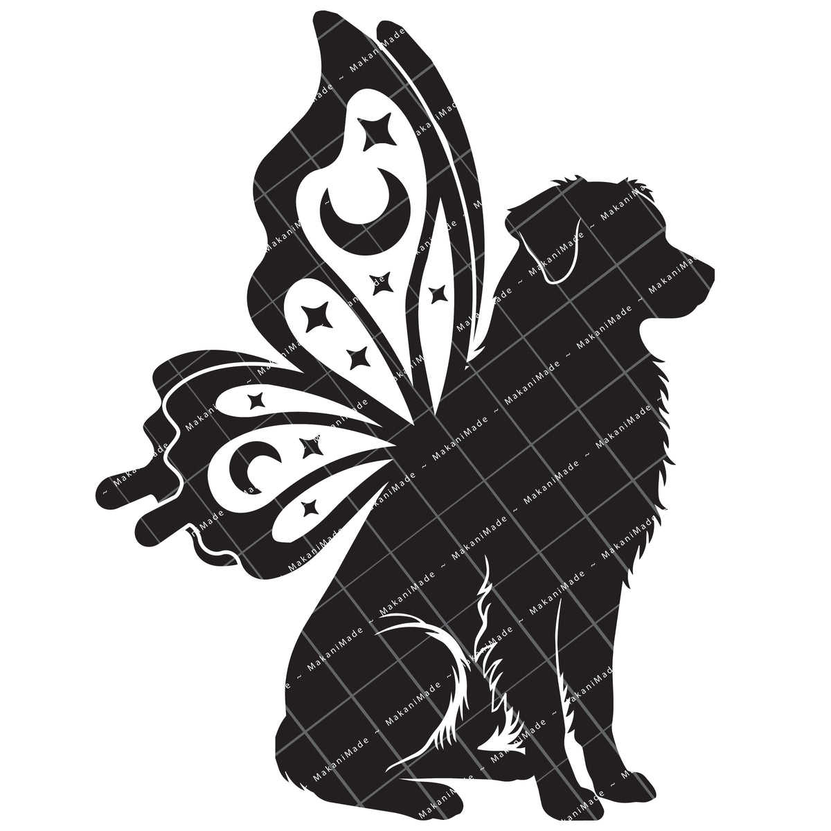 Butterfly Wing Australian Shepherd Decal