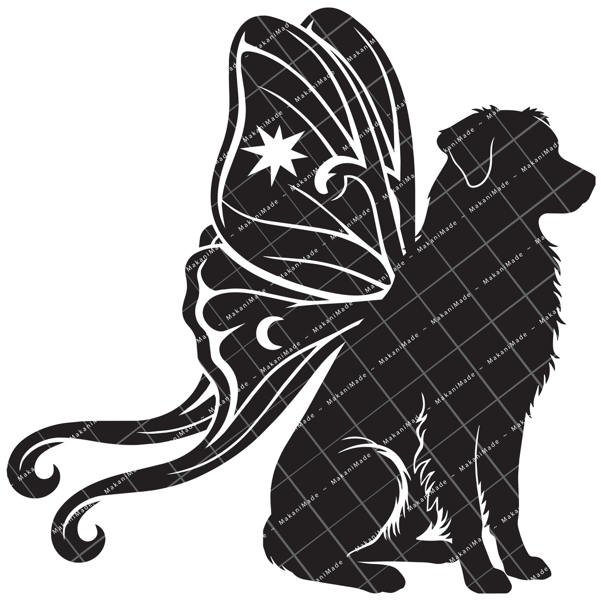 Moth Wing Australian Shepherd Decal