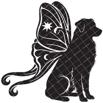Moth Wing Australian Shepherd Decal