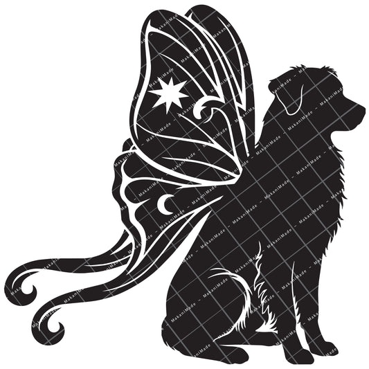 Moth Wing Australian Shepherd Decal