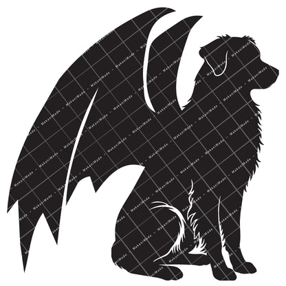 Dragon Wing Australian Shepherd Decal