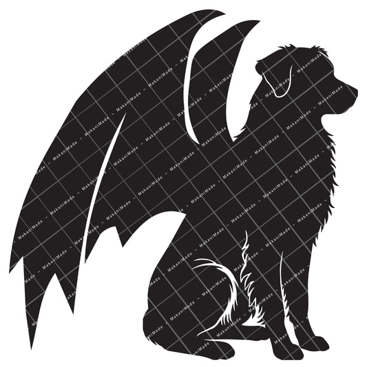 Dragon Wing Australian Shepherd Decal
