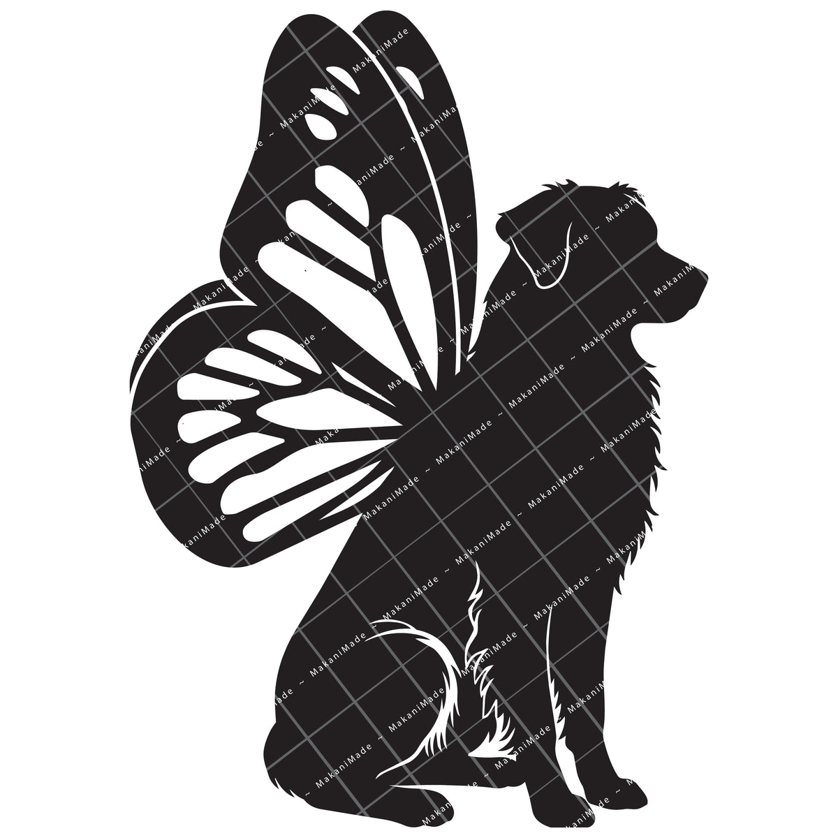 Monarch Wing Australian Shepherd Decal