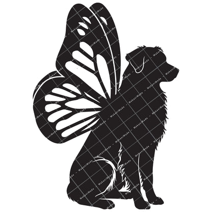 Monarch Wing Australian Shepherd Decal