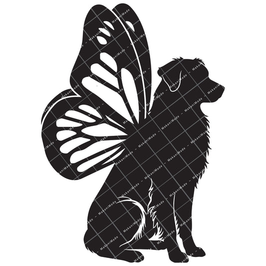 Monarch Wing Australian Shepherd Decal