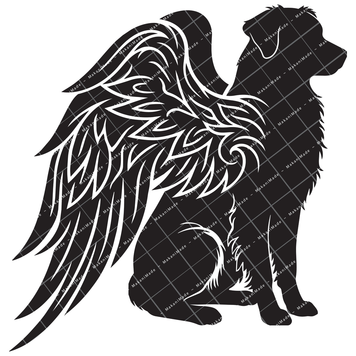 Angel Wing Australian Shepherd Decal