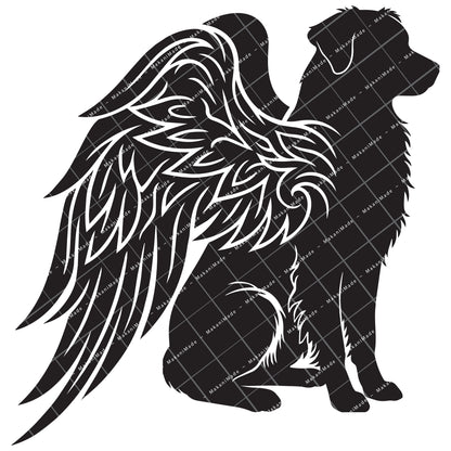 Angel Wing Australian Shepherd Decal