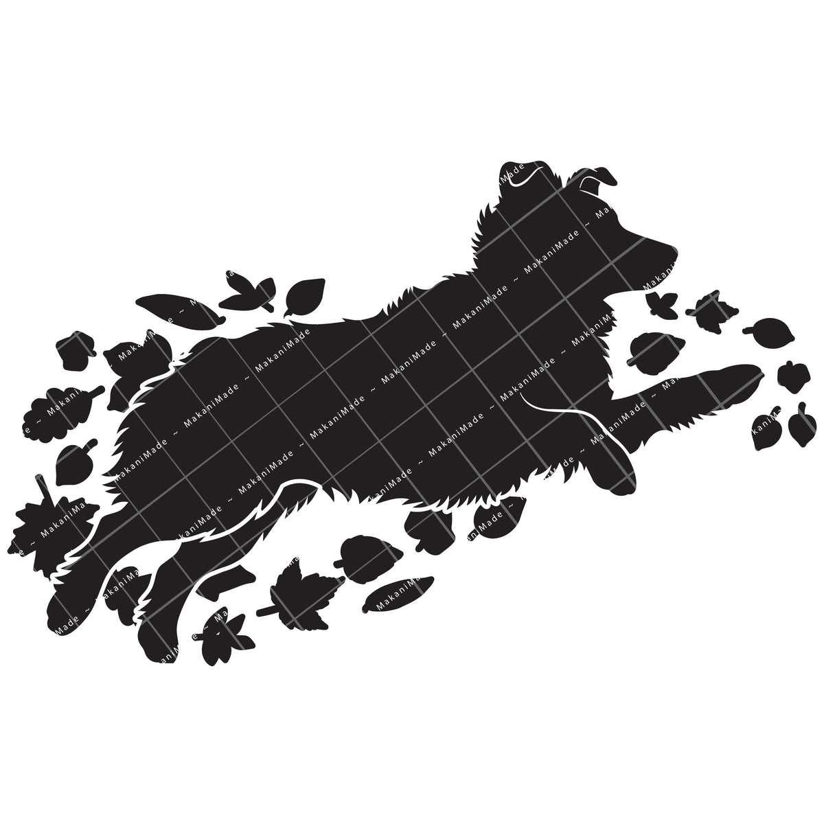 Fall Leaves Australian Shepherd Decal