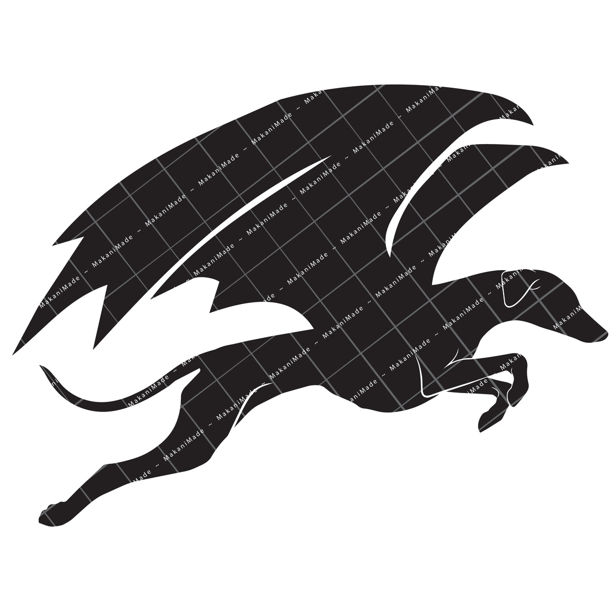 Leaping Dragon Azawakh Decal