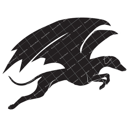 Leaping Dragon Azawakh Decal