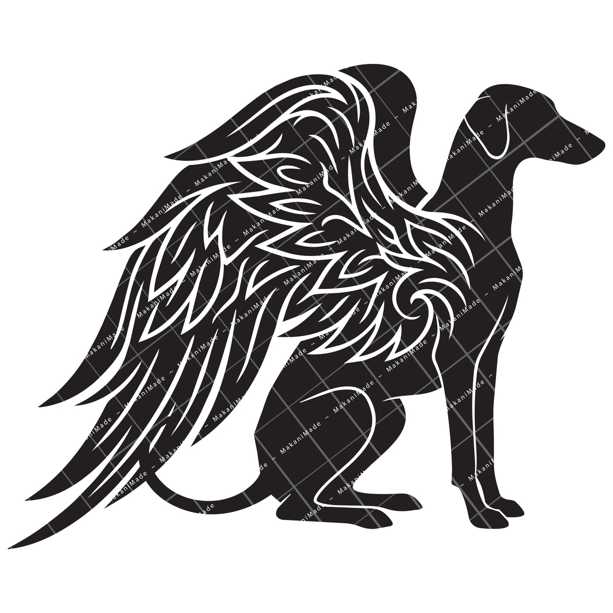 Angel Wing Azawakh Decal