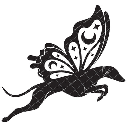 Leaping Butterfly Azawakh Decal