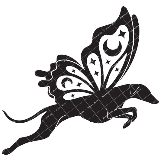 Leaping Butterfly Azawakh Decal