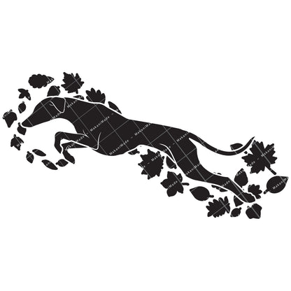 Fall Leaves Azawakh Decal