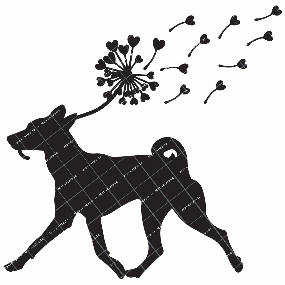 Dandelion Fluff Basenji Decal