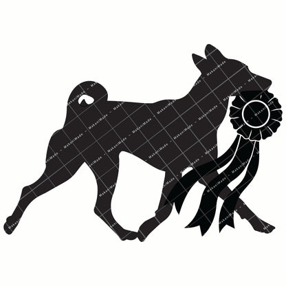 Rosette Winner Basenji Decal