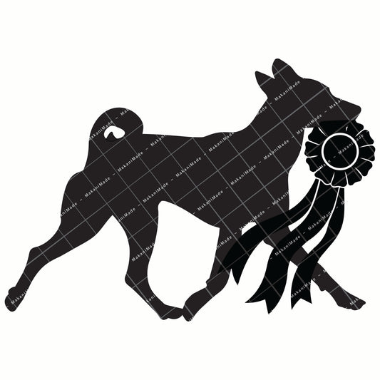 Rosette Winner Basenji Decal
