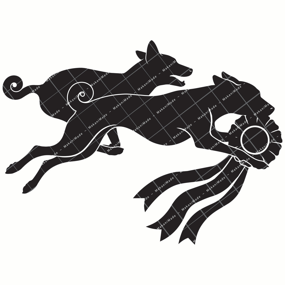 Coursing Rosette Basenji Decal