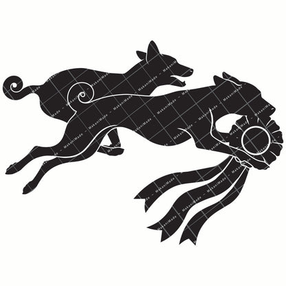 Coursing Rosette Basenji Decal