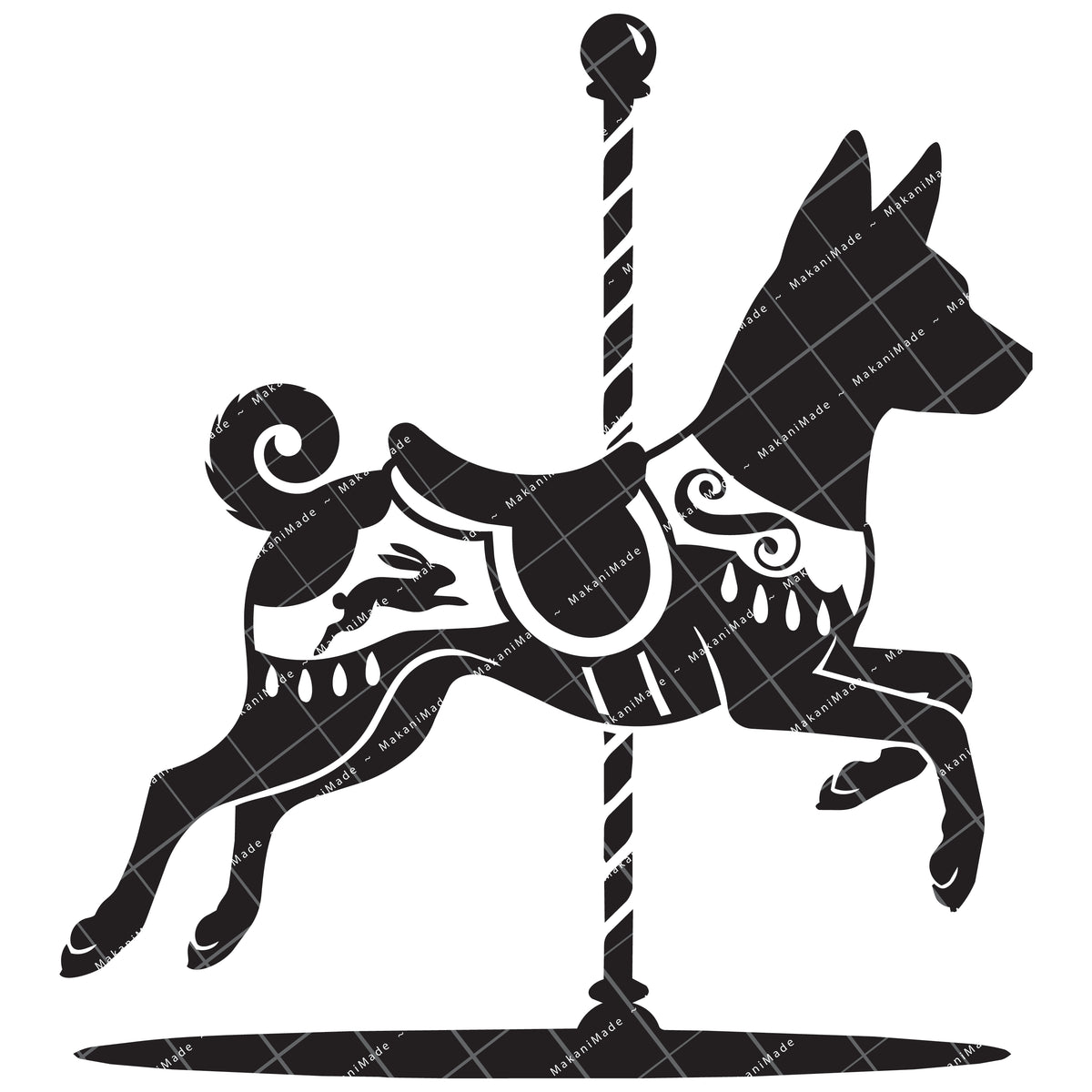Carousel Basenji Decal