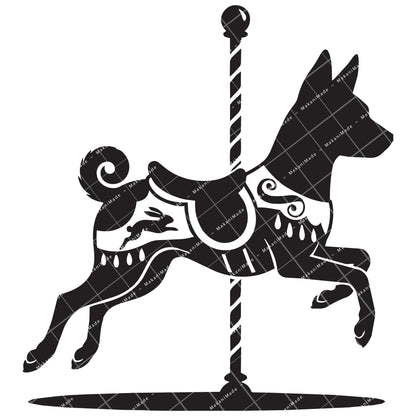 Carousel Basenji Decal