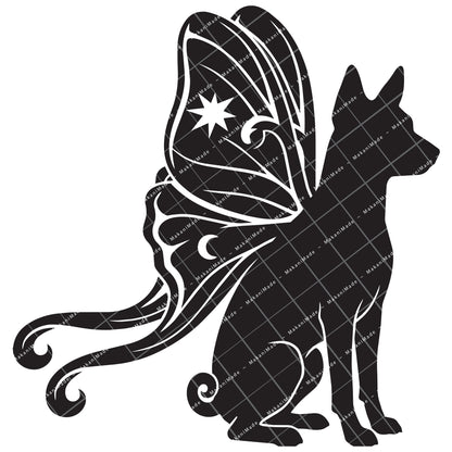 Moth Wing Basenji Decal