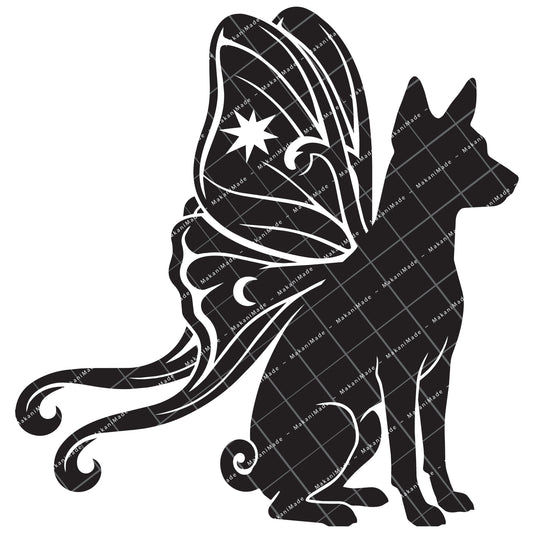 Moth Wing Basenji Decal