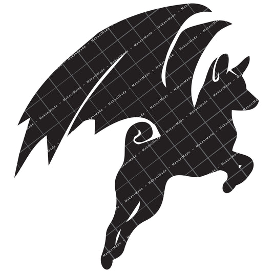 Leaping Dragon Basenji Decal