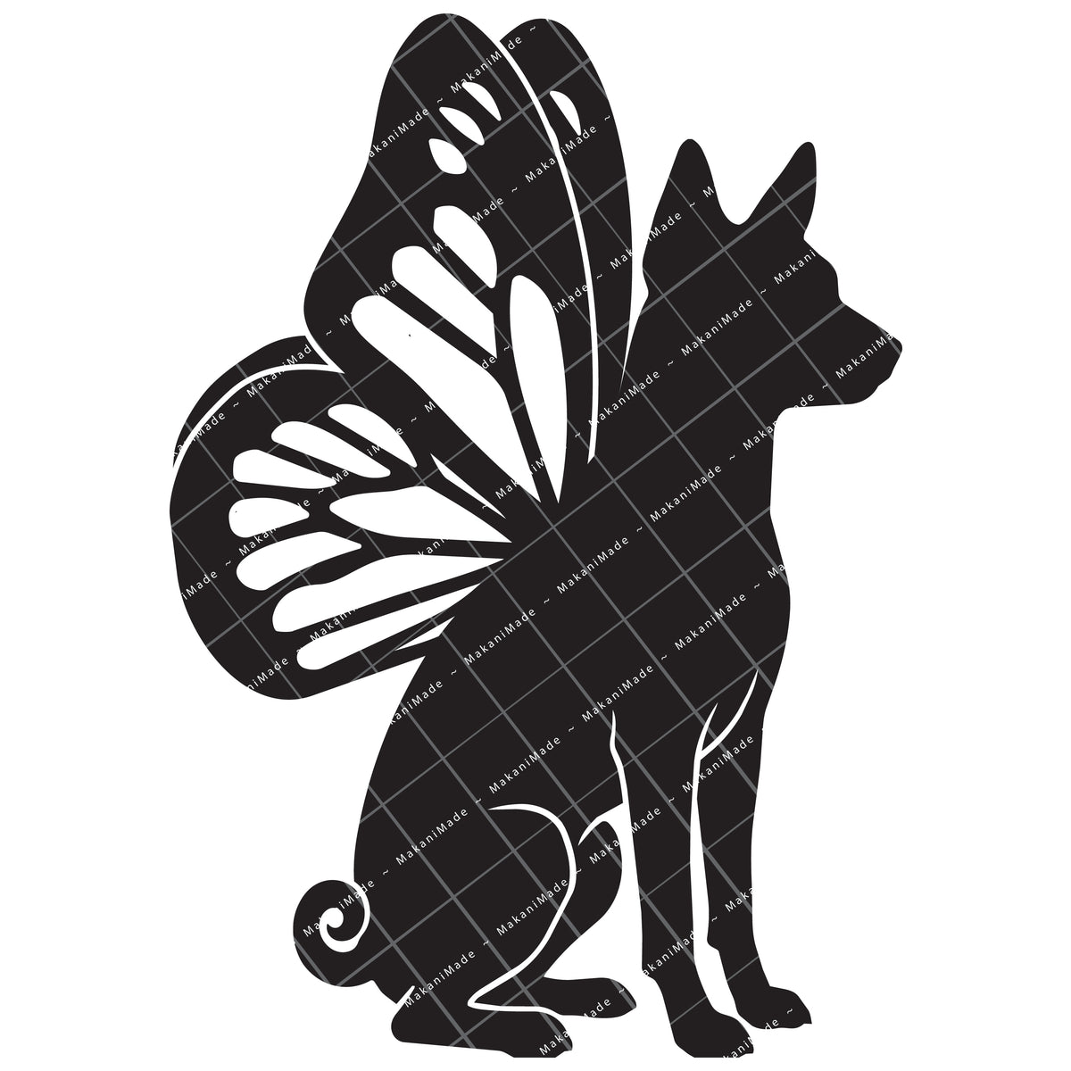 Monarch Wing Basenji Decal