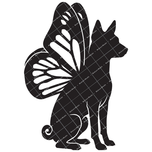 Monarch Wing Basenji Decal