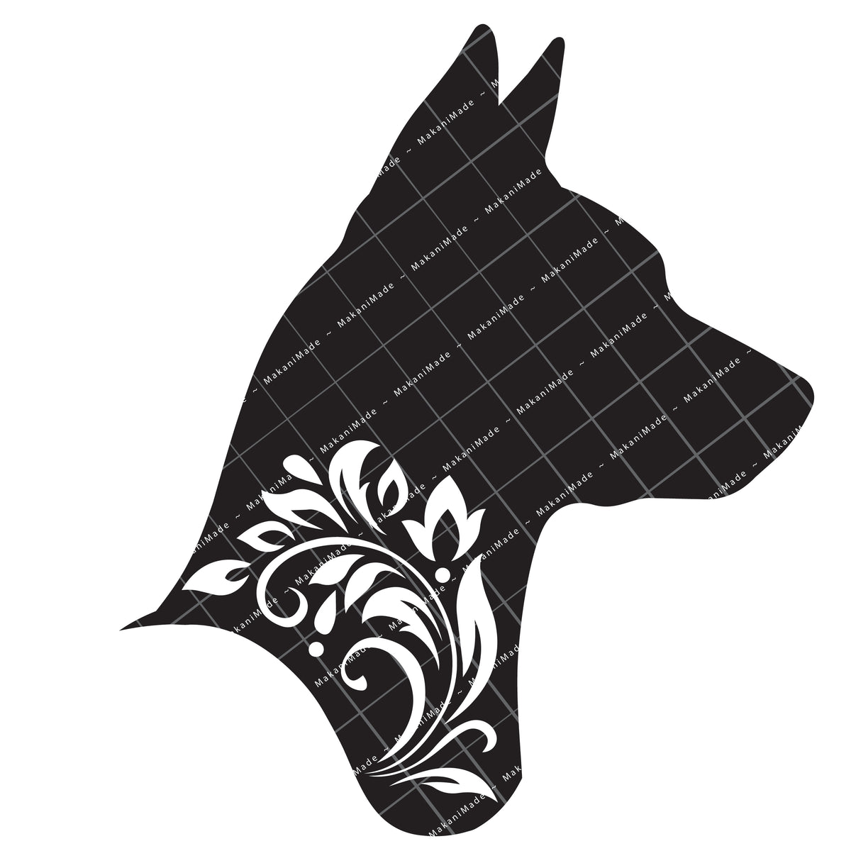 Profile Cutout Basenji Decal